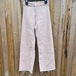 Zara Blush Pink Marine Straight Jeans